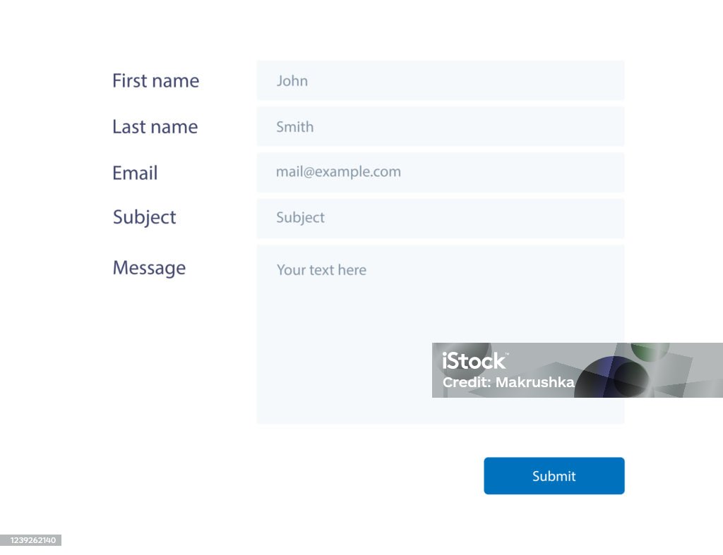 Email Subject Line Sample Contact Form Examples Mail Contact Form Mockup Blank Window For Feedback Template Of Email ...
