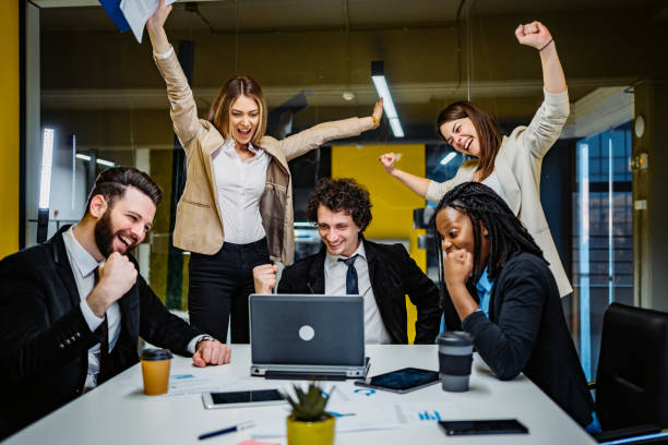 istock Young successful business people at meeting 1239278841