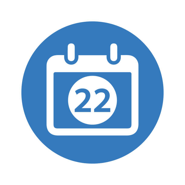 ilustrações, clipart, desenhos animados e ícones de ícone de programação, data de entrega anual, vetor azul - computer icon symbol black clock
