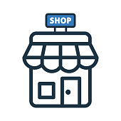 istock Store icon, market, retail shop vector 1239291606