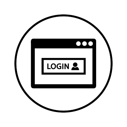 log in password icon, sign in info design for commercial, print media, web or any type of design projects.