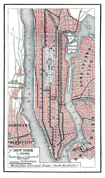 istock New York City Map with Manhattan Elevated Railway 1897 1239310691
