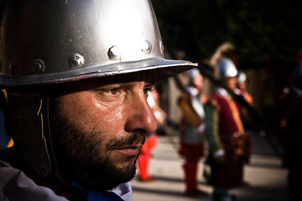 Medieval soldier portrait