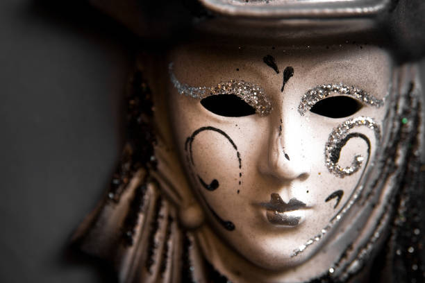 máscara de veneza - mardi gras close up veneto italy - fotografias e filmes do acervo