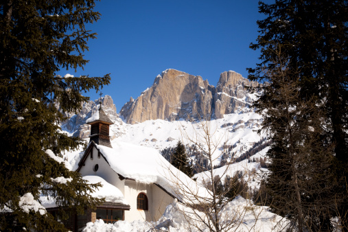 Dolomites during winter