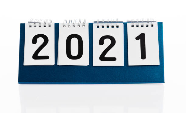 istock New year 2021 calendar on white background 1239320505