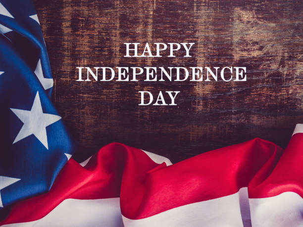 istock Happy Independence Day. Beautiful greeting card. Close-up 1239333610