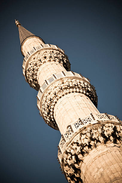 Blue Mosque in Istanbul. Grainy. Digital noise added.