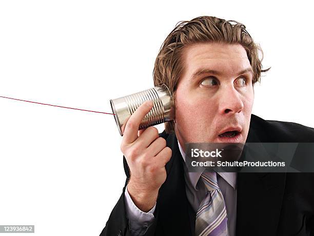 Can Phone Businessman Stock Photo - Download Image Now - Adult, Adults Only, Bad News