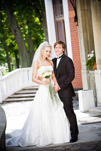 istock Happy Bride and Groom 123938500