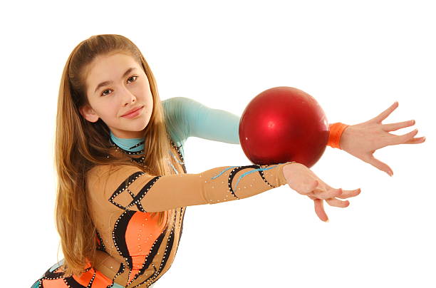 istock Gymnast with the ball 123939225
