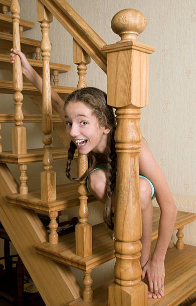 istock Girl on a staircase 123939811