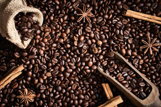 istock Background of coffee beans 1239443552