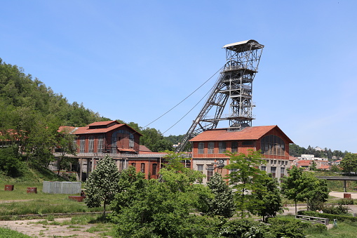 Mine museum and former mining town of the Couriot well in Saint Etienne, city of Saint Etienne, Loire department, France