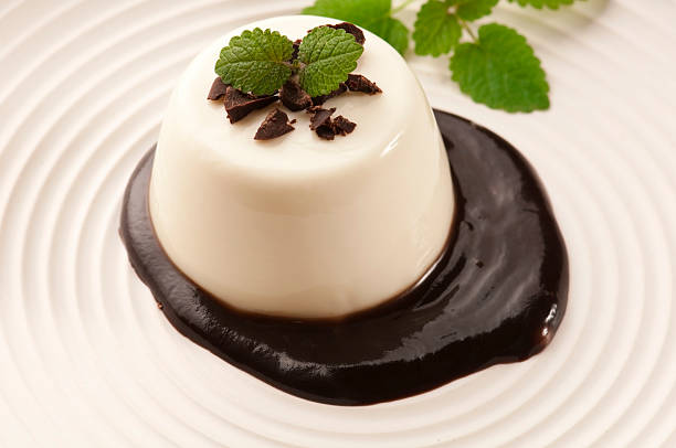 istock Panna Cotta with chocolate and vanilla beans 123951487