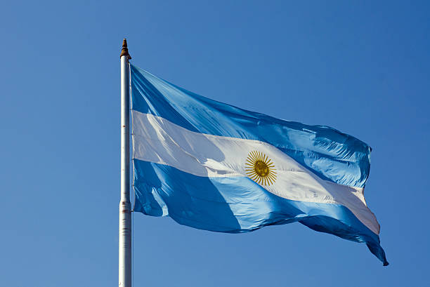 bandiera dell'argentina - bandera foto e immagini stock