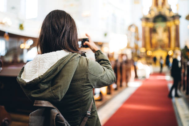istock Photographing religious mass 1239520863