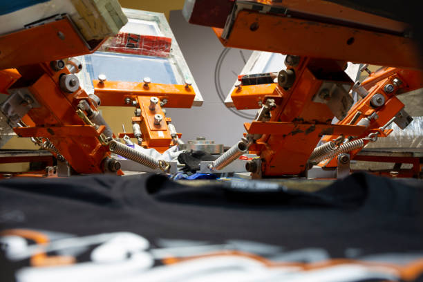 istock Printing images on t-shirts in a design studio 1239525124
