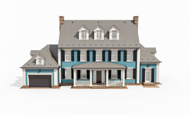 istock 3d rendering of modern classic house in colonial style isolated on white 1239545631