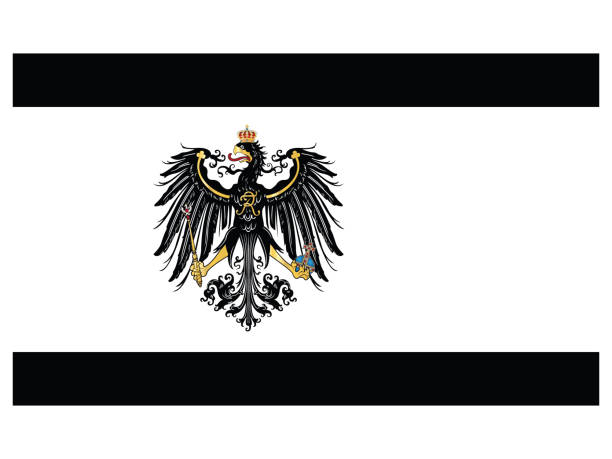 프로이센의 국기 (1892-1918) - prussia stock illustrations