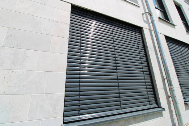 istock Window with external venetian blind, exterior shot 1239577733