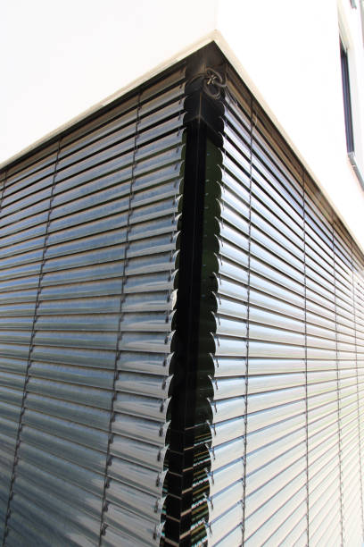 istock Window with external venetian blind, exterior shot 1239578283