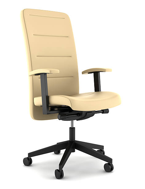 istock modern beige leather office chair isolated on white background 123958667