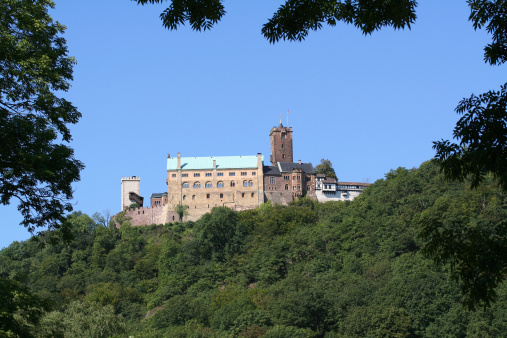 eppstein, germany-june 20, 2023: The ruins of Eppstein Castle, Hesse, Germany