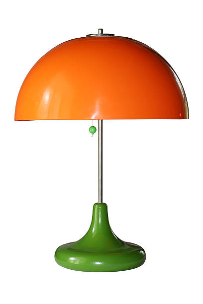 orange lampe - stehlampe stock-fotos und bilder