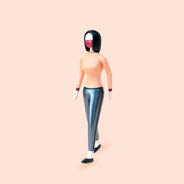 istock Woman Wearing Mask While Walking Perspective 1239599824