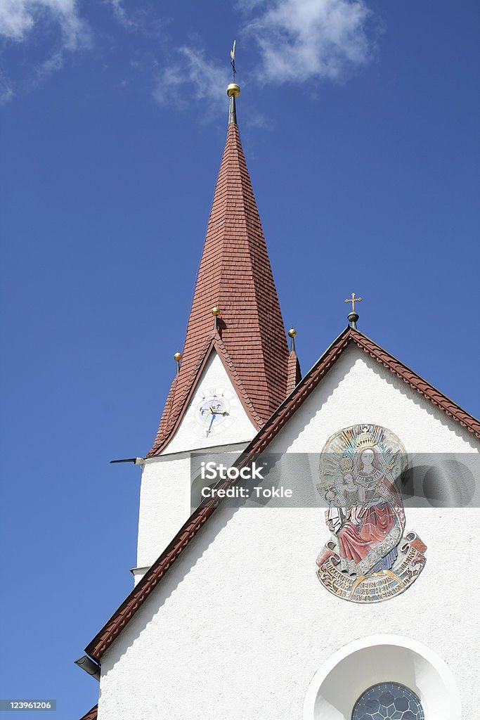 Kirchturm-Obergurgl - Lizenzfrei Alpen Stock-Foto