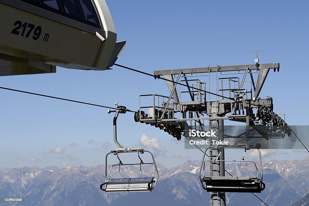 Seilbahn in die Oetztal Alpen - Lizenzfrei Alpen Stock-Foto