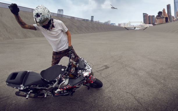 istock Moto stunt riding. 1239631013