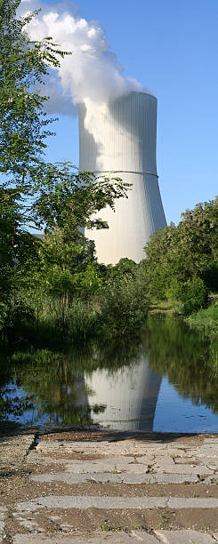 Cooling tower stock photo