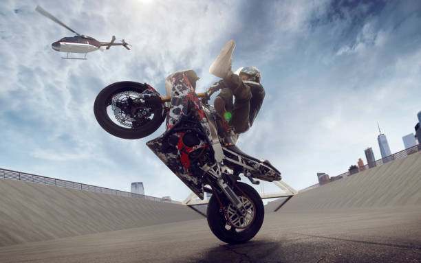 istock Moto stunt riding. 1239645769