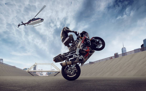 istock Moto stunt riding. 1239648417