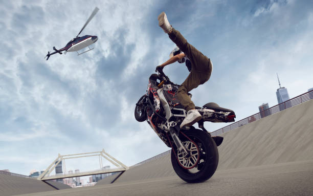 istock Moto stunt riding. 1239650710
