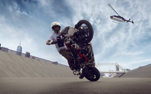 istock Moto stunt riding. 1239650718