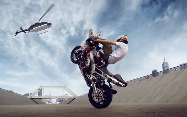 istock Moto stunt riding. 1239651240
