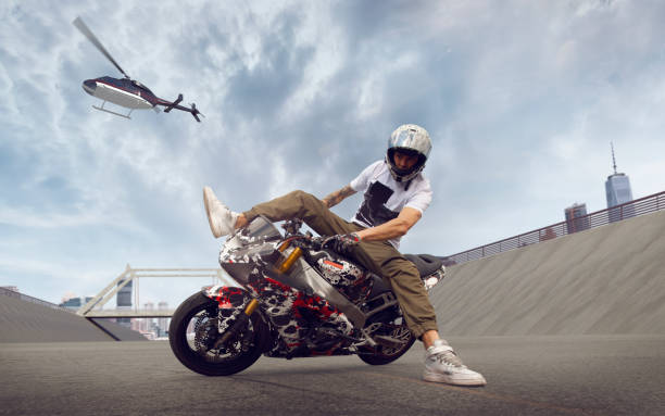 istock Moto stunt riding. 1239652827
