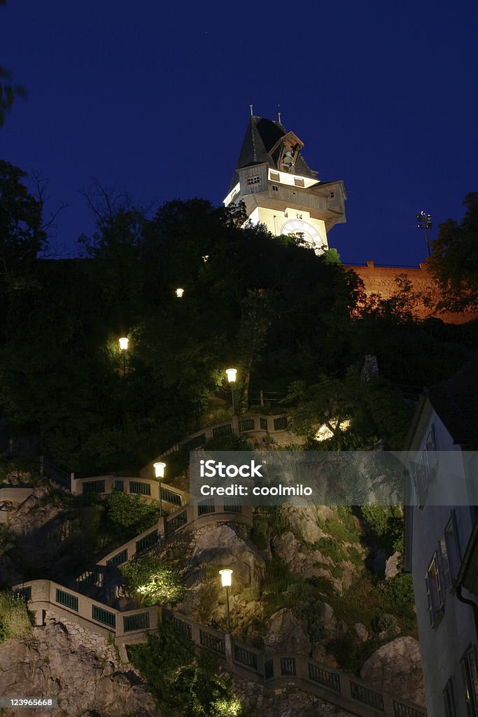 Torre dell'orologio di notte - Foto stock royalty-free di Notte