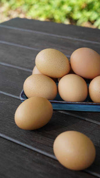 istock a pile of eggs on a plate and two eggs 1239667827