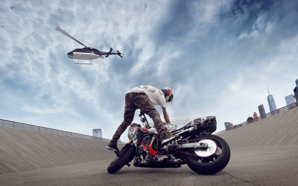 istock Moto stunt riding. 1239676976