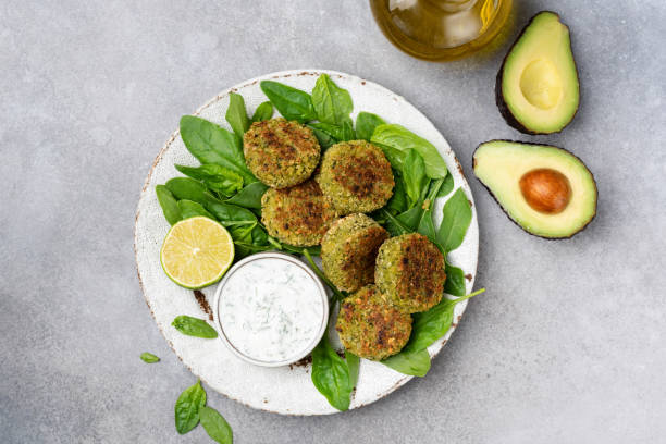 istock Falafel with yogurt sauce 1239688325
