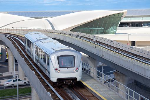 Queens, New York, United States - May 11, 2011: Airtrain at John F. Kennedy International Airport