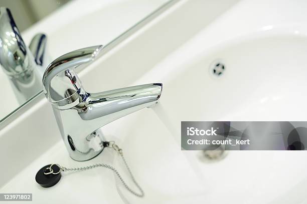 Tap And Sink Stock Photo - Download Image Now - Bathroom, Hotel, Running Water