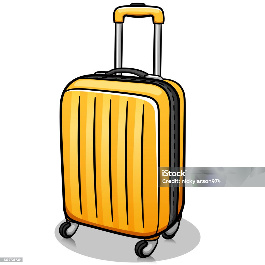 Vector Suitcase Cartoon Isolated Design Stock Illustration - Download Image  Now - Suitcase, Cartoon, Art - iStock