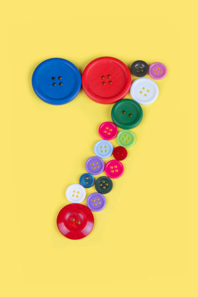 istock Number 7 made of sewing buttons 1239726799