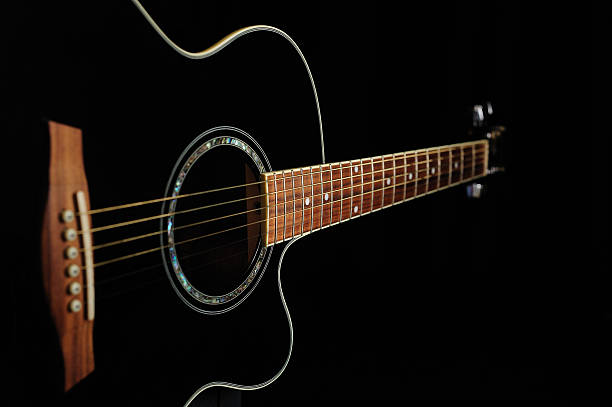 istock Black acoustic guitar 123972883