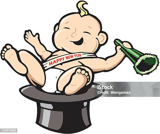 New Years Baby Stock Illustration - Download Image Now - Baby - Human Age, New Year's Eve, Vector